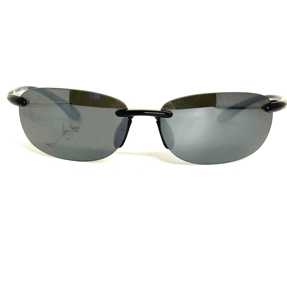Bolle Kickback 10209 Polarized Rimless Sunglasses Black Gray Lens Japan Made